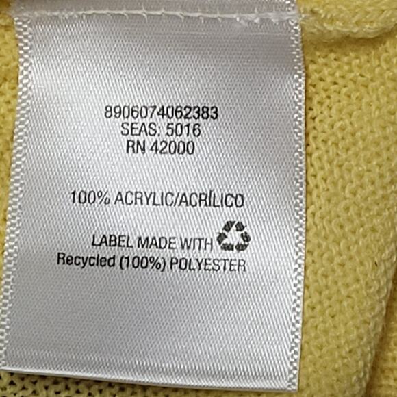 Yellow Lightweight V Neck Sweater Size XL - Picture 4 of 5